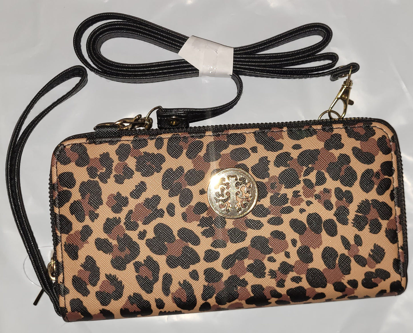 Leopard Print Sm Purse with 4 Compartments and Adjustable Strap for Everyday Use
