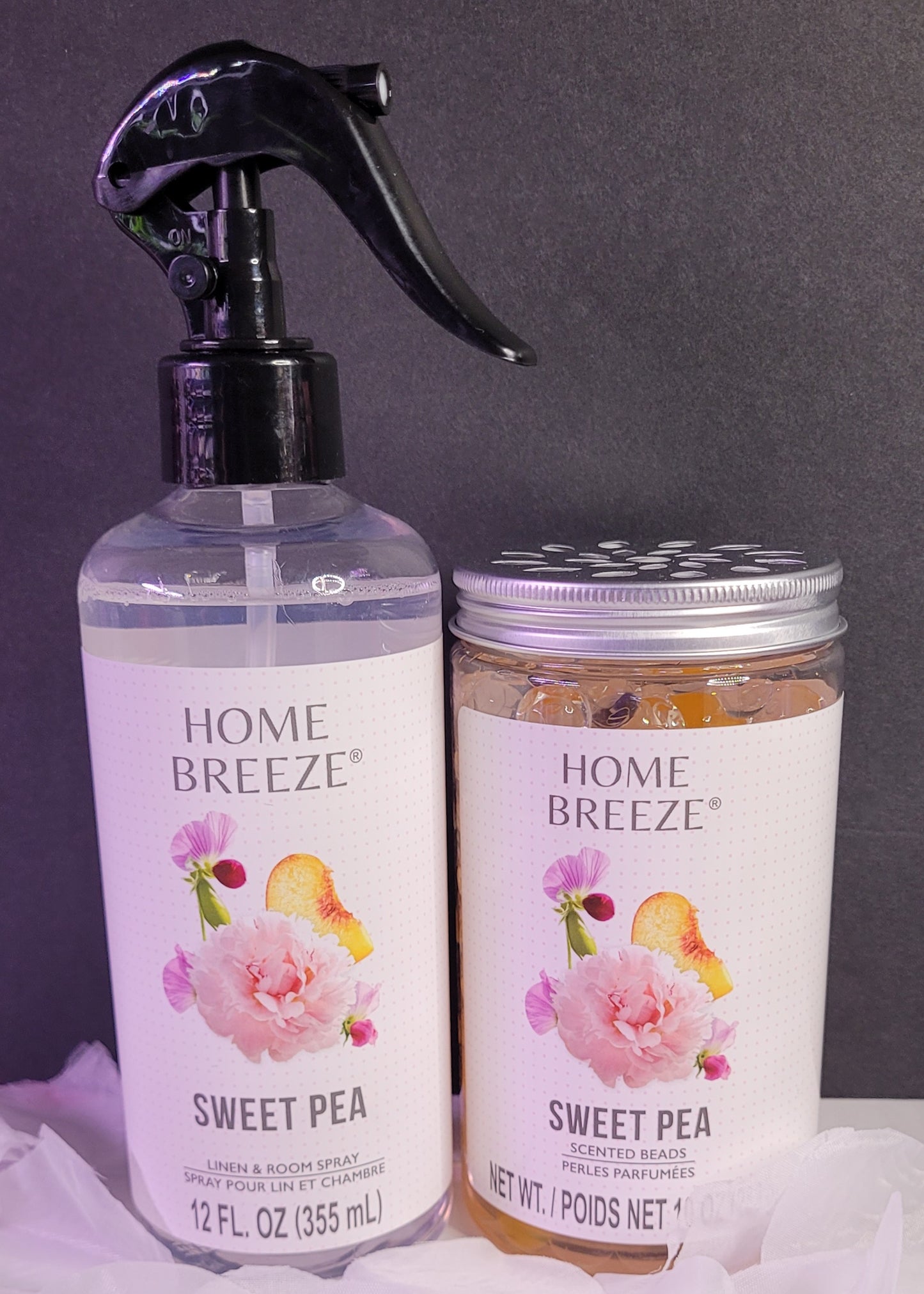 Sweet Pea Room Spray 12oz & Aroma Beads 10oz Set