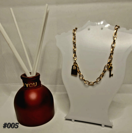 Gold Plated Lock & Key Anklet