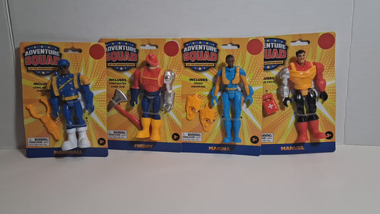 Adventure Squad Action Figures (Toys) Set of 4