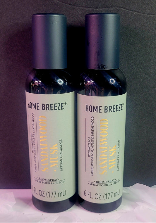 Sandlewood + Musk Scented Room Spray  6oz ( Set of 2 )