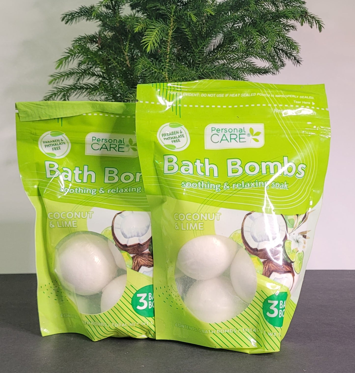 Coconut & Lime Scented Bath Bombs Set of 2