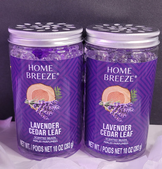 Lavender Cedar Leaf  Scented  Air Freshener Beads 10oz (set of 2 )