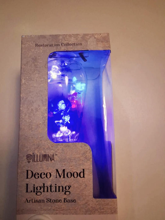 Deco Mood Lighting ( multi-colors) Butterflies Artisan Stone Base