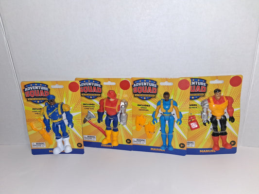 Adventure Squad Action Figures (Toys) Set of 4