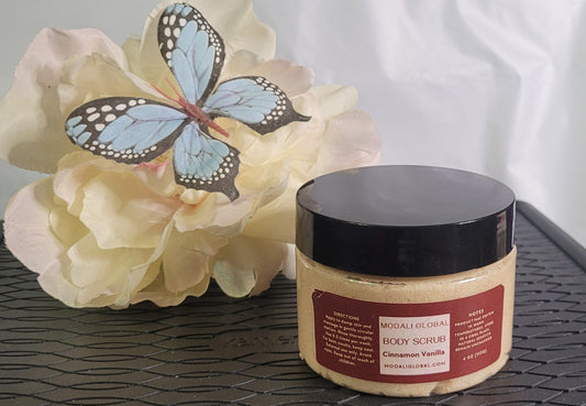 Modali Global Cinnamon Vanilla Scented 🦋 Body Scrub 4oz