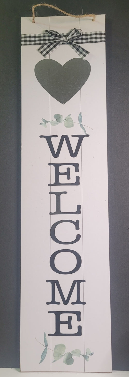 Welcome  - Hanging Decor  Indoor/ Outdoor  24×6 inches