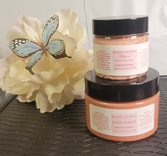 Holiday Gift Sets Available Now.. 🩷 Jasmine Rose Scented 🩷 4oz Body Scrub & 2oz Body Butter