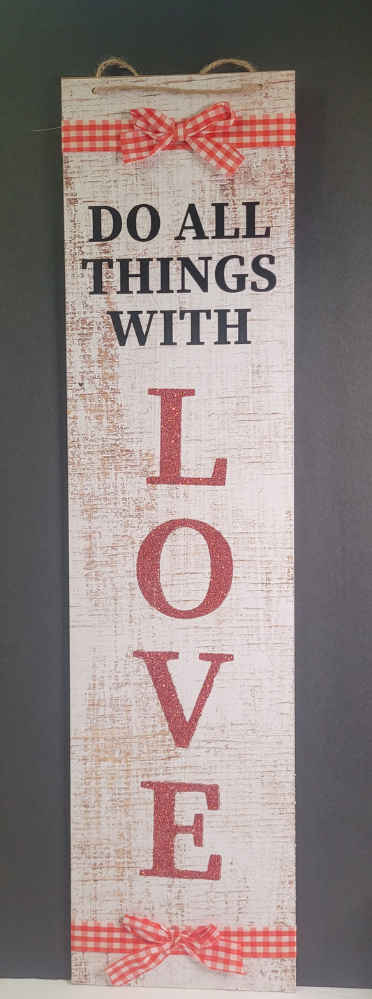 LOVE - Hanging Decor Indoor/ Outdoor  24×6
